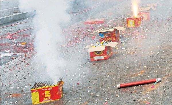 一掛鞭炮帶走多少清新空氣？